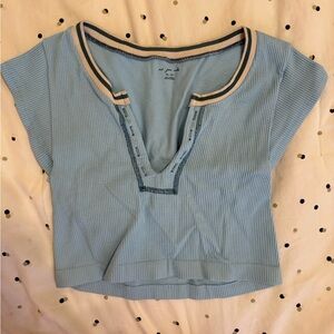 Urban Outfitters - Light Blue Out From Under Go For Gold Seamless Top M/L